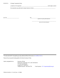 Form MBCA-17 Articles of Correction - Maine, Page 2