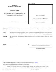 Form MBCA-20B Statement of Abandonment of Nonprofit Conversion - Maine