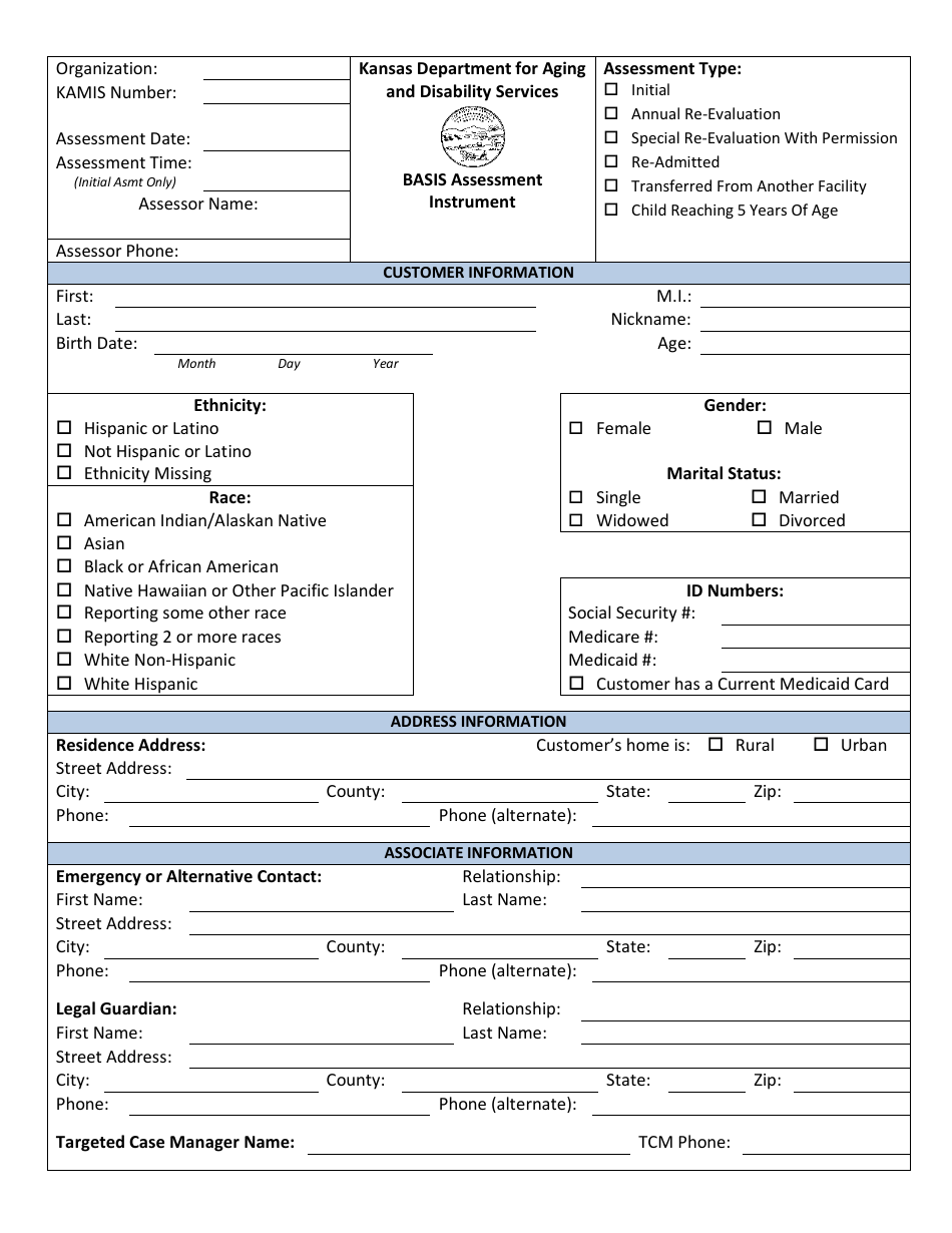 Kansas Basis Assessment Instrument - Fill Out, Sign Online and Download ...