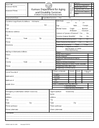 KDADS Form SS-005 Uniform Assessment Instrument - Kansas