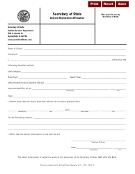 Document preview: Form VSD2 Delayed Registration Affirmation - Illinois