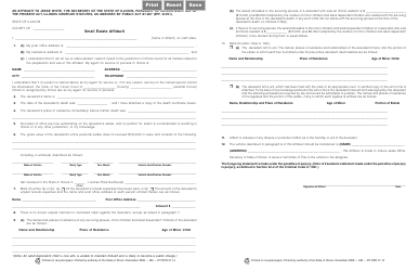 Document preview: Form RT OPR31.14 Small Estate Affidavit - Illinois