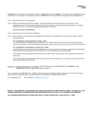 Form DC-3 Articles of Amendment - Hawaii, Page 2