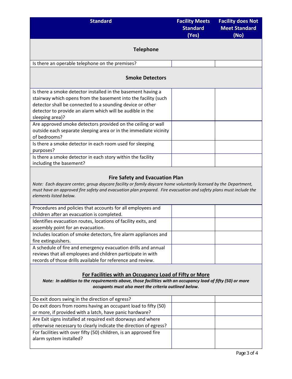 Idaho Fire Safety Inspection for State Daycare Licensing - Fill Out ...