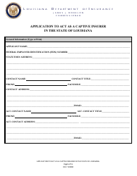 Application to Act as a Captive Insurer in the State of Louisiana - Louisiana, Page 5