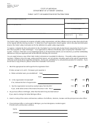 Form CTS-12 Public Safety Organization Registration Form - Michigan, Page 2