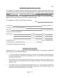 Transfer Request Application Form - Indiana, Page 3