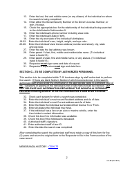 Instructions for Form CD-88 Request for Location Services - Missouri, Page 2