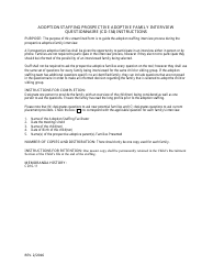 Document preview: Instructions for Form CD-134 Adoption Staffing Prospective Adoptive Family Interview Questionnaire - Missouri