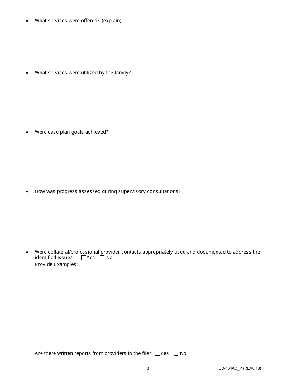 Form CD-164AC_P Critical Event Case Review: Prior Ac - Missouri, Page 3