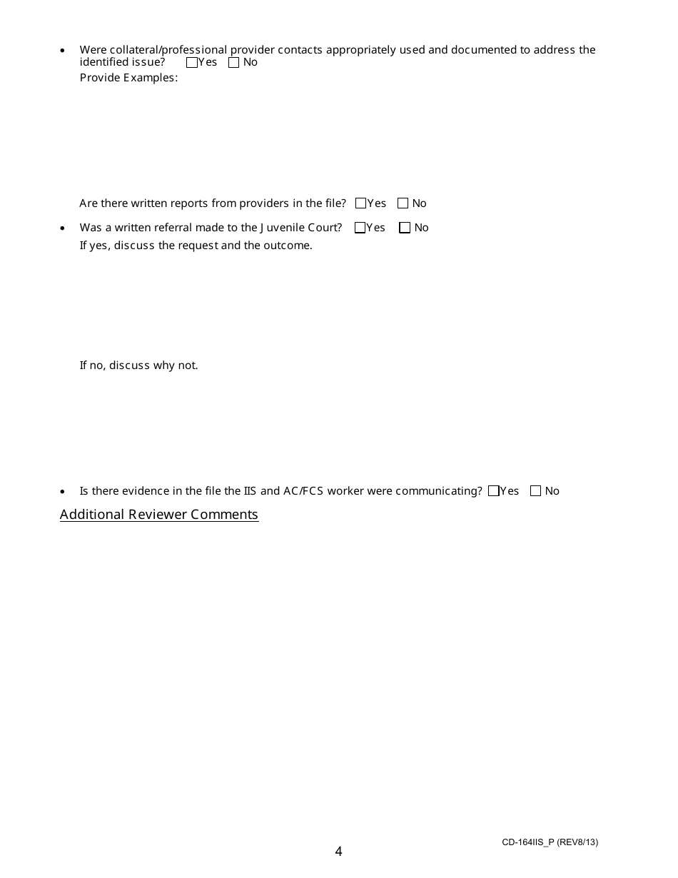 Form CD-164IIS_P Critical Event Case Review - Prior Iis - Missouri, Page 4