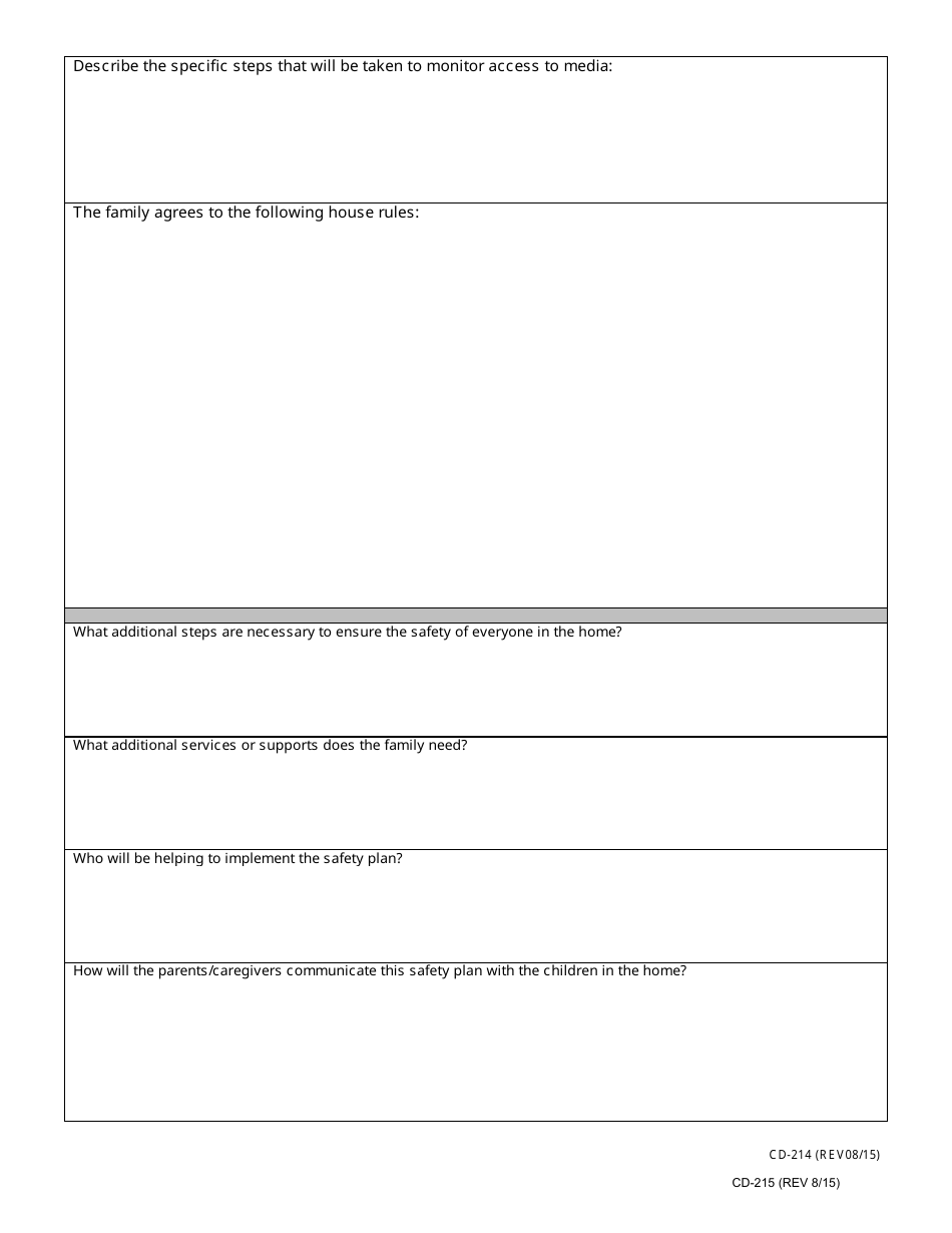 Form CD-215 - Fill Out, Sign Online and Download Printable PDF ...