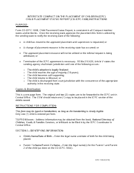 Instructions for Form CD-ICPC-100B Child Placement Status Report - Interstate Compact on the Placement of Children (Icpc) - Missouri