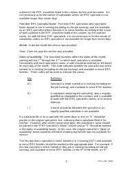 Instructions for Form IFRS-1 Intensive Family Reunification Services Vendor Invoice - Missouri, Page 2