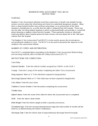 Document preview: Instructions for Form NCAT Newborn Crisis Assessment Tool - Missouri
