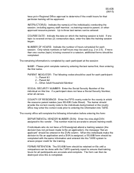 Instructions for Form SS-60B Foster Parent Training Attendance Record - Missouri, Page 2