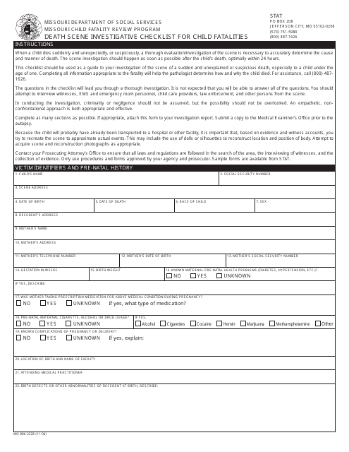 Form MO886-3228  Printable Pdf