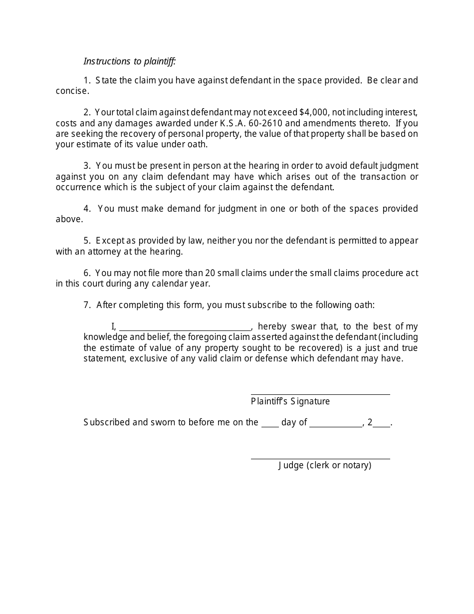 Kansas Petition Pursuant to Chapter 61 of the Kansas Statutes Annotated ...