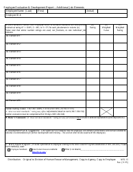 Document preview: Form NPD-15 Employee Evaluation & Development Report - Additional Job Elements - Nevada