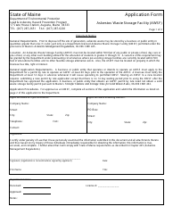 &quot;Asbestos Waste Storage Facility Application Form&quot; - Maine