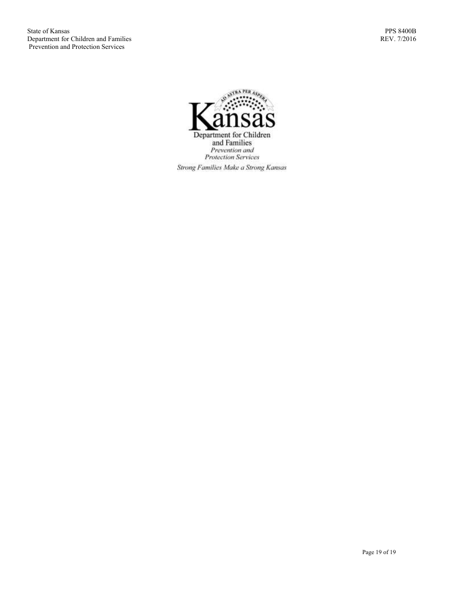 Form PPS8400B Emergency Shelter Review - Kansas, Page 19