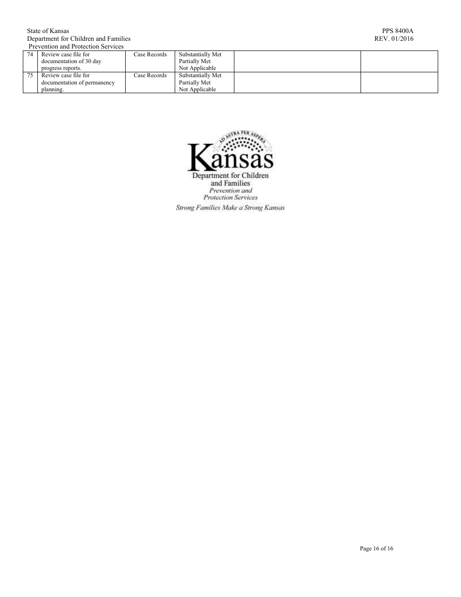 Form PPS8400A Community Integration Program (Cip) Review - Kansas, Page 16