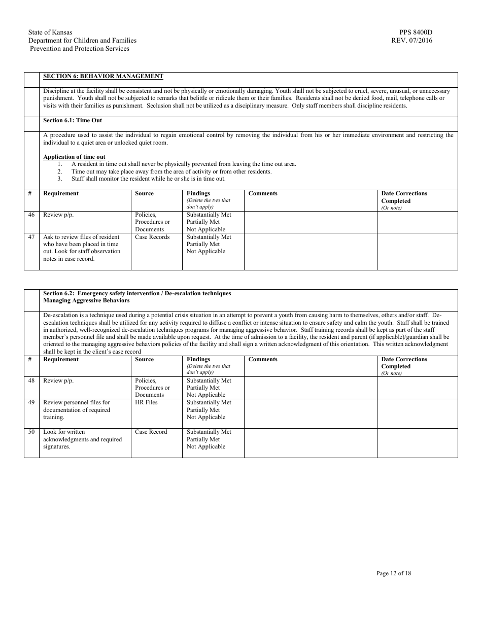Form PPS8400D secure Care Review - Kansas, Page 12