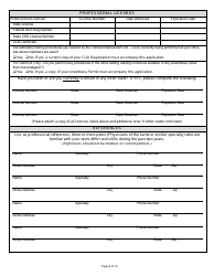 Louisiana Standardized Credentialing Application Form - Louisiana, Page 8