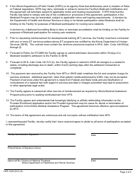 Form HFS1433 Long Term Care Provider Agreement State-Operated Facility (Provider Type 34) - Illinois, Page 2