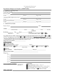 Document preview: Dmh Continuing Care Referral Transfer Form for Adults - Massachusetts