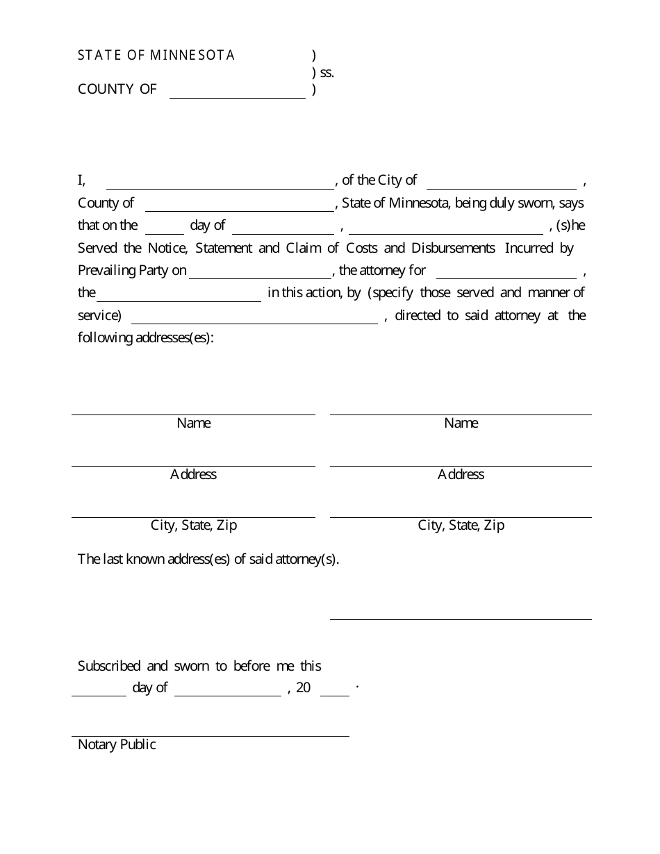 Form 139 Taxation of Costs and Disbursements - Minnesota, Page 3