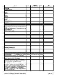 Inventory Checklist for Habilitation Center Moves - Missouri, Page 2