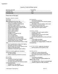 Appendix B &quot;Donation Tracking - Quality Checklist/Description&quot; - Missouri
