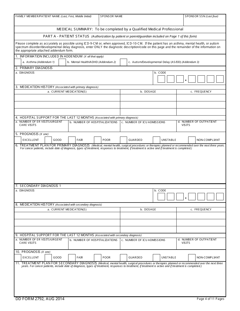 DD Form 2792 Fill Out Sign Online And Download Fillable PDF