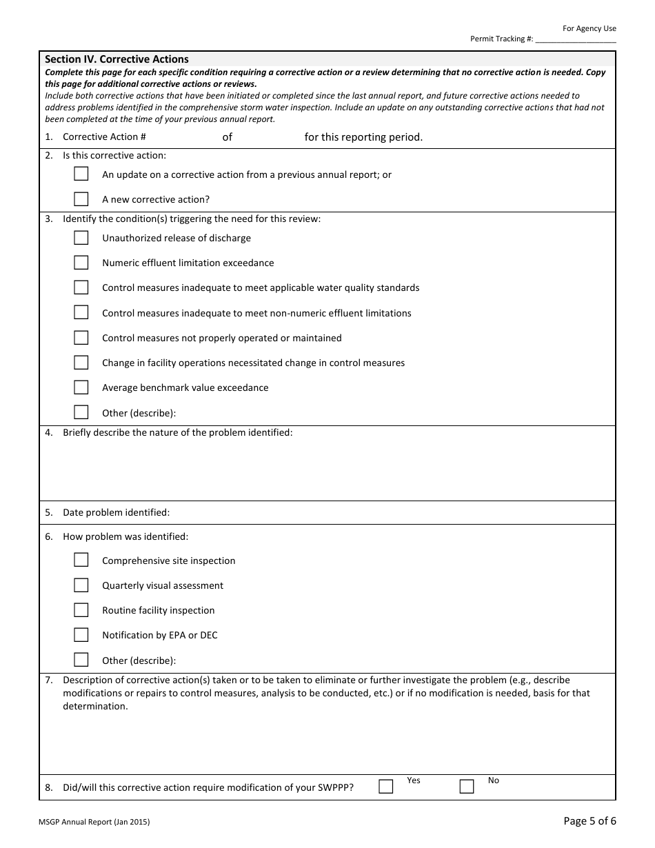 Msgp Annual Reporting Form - Alaska, Page 5