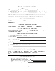 Npdes Inspection Form - Bernalillo County, New Mexico