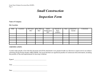 Storm Water Pollution Prevention Plan (Swppp) for Small Construction Sites - Arkansas, Page 5