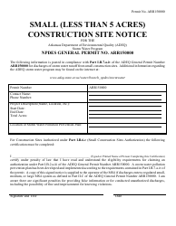 Storm Water Pollution Prevention Plan (Swppp) for Small Construction Sites - Arkansas, Page 6