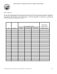 Document preview: Developer/Contractor Self-inspection Form - Los Angeles county, California