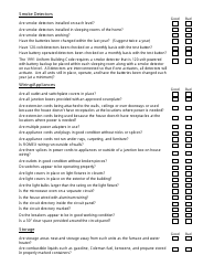 Home Fire Inspection Checklist Form - Louisville, Kentucky, Page 2