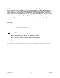 Self Inspection Form - Manteno Community Fire Protection District - Manteno, Illinois, Page 5