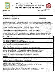 &quot;Self-fire Inspection Worksheet&quot; - City of Jerome, Idaho