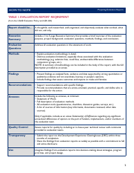 Instructions for Preparing Evaluation Reports, Page 2
