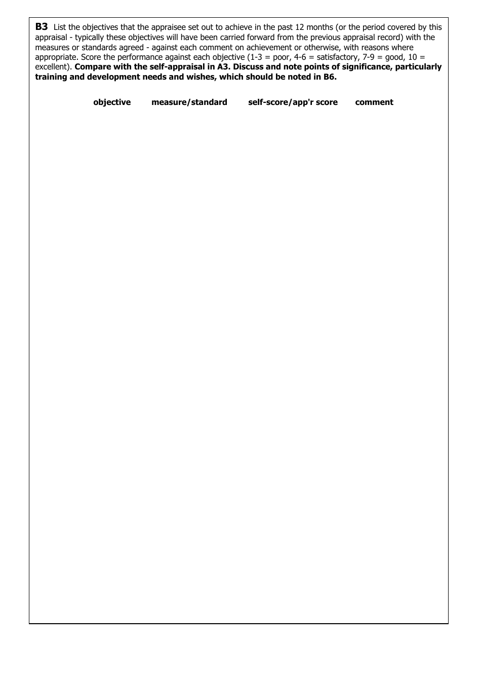 Performance Appraisal Form Template, Page 5