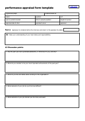 Document preview: Performance Appraisal Form Template