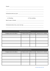 &quot;Rental Resume Template for Tenant&quot;, Page 2