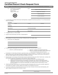 Kansas Certified Record Check Request Form Download Printable PDF ...