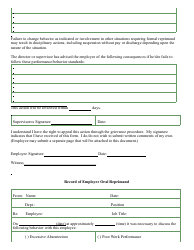Employee Formal Written Reprimand Template, Page 2