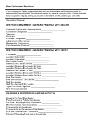 Pack Volunteer Positions Template - Boy Scouts of America, Sagamore Council, Page 3