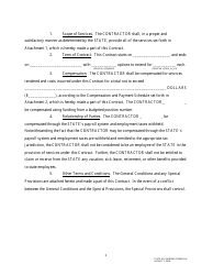 Form D-45 Contract for Personal Services - Hawaii, Page 2